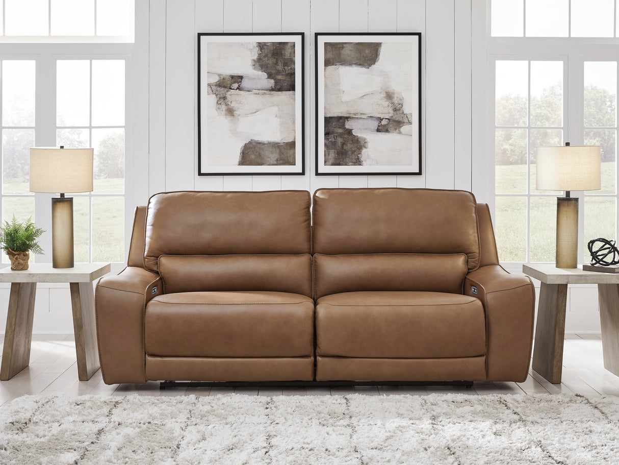 Mega Furniture - Ashley Furniture - DeepWakes Living Room - 2 Seat PWR REC Sofa ADJ HDREST / Caramel - PCU6260647