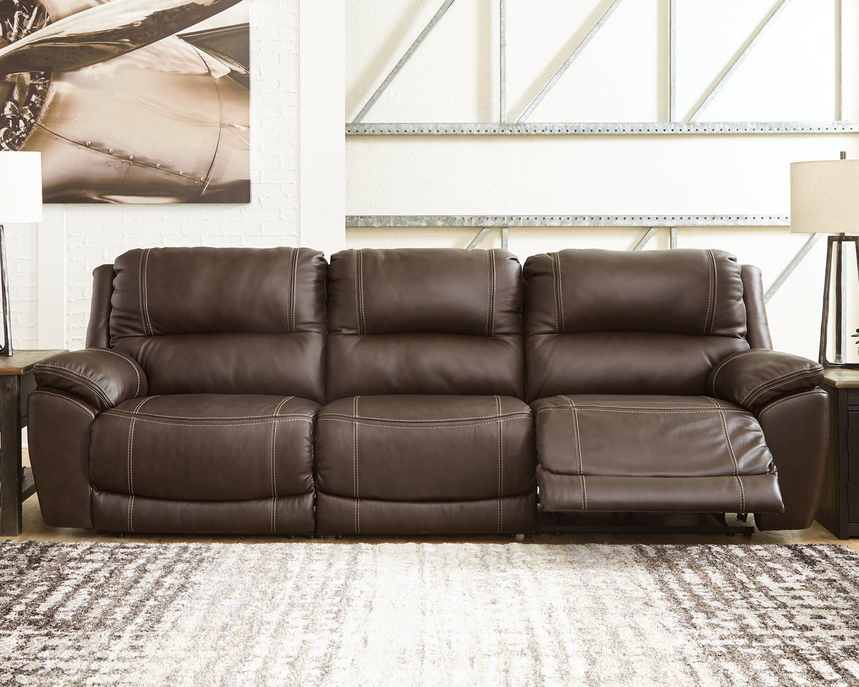 Mega Furniture - Ashley Furniture - Dunleith Sectional - 3-Piece Power Reclining Sofa / Chocolate - U71604S5