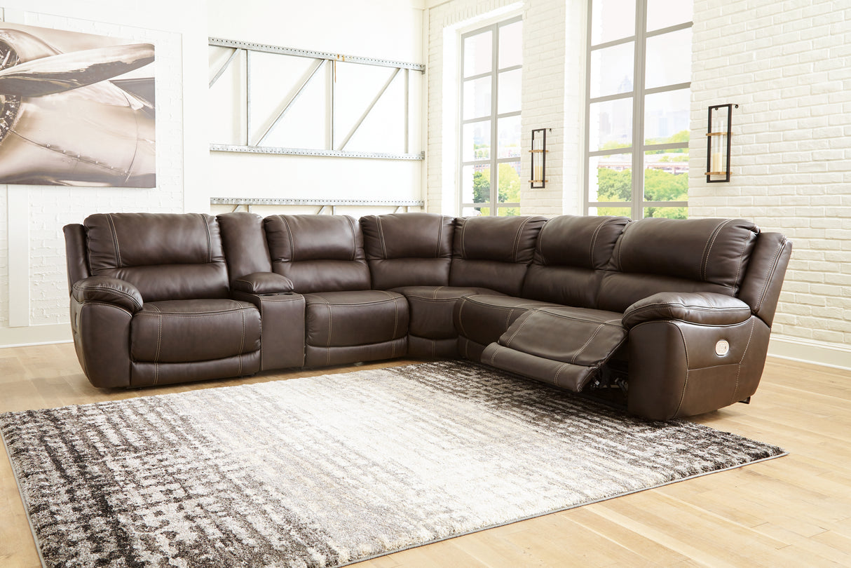 Mega Furniture - Ashley Furniture - Dunleith Sectional - 7-Piece Power Reclining Sectional / Chocolate - U71604S7
