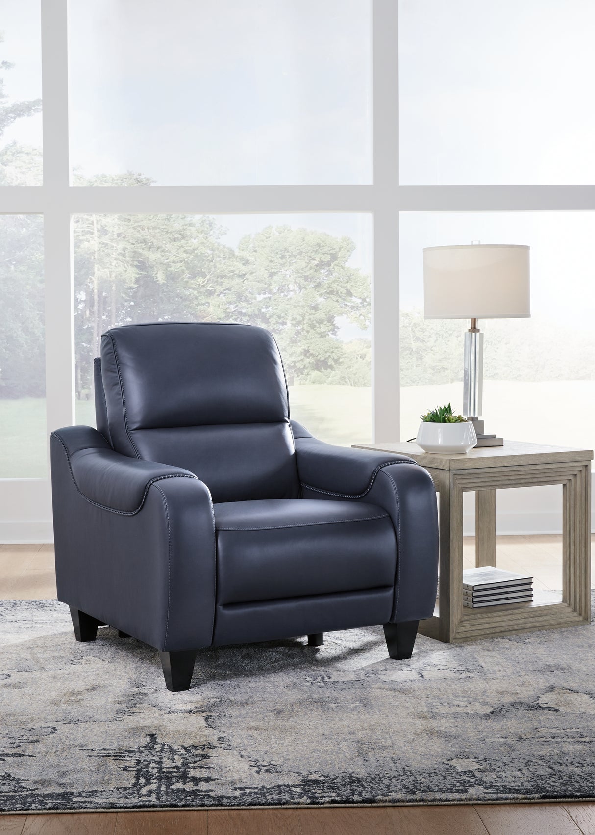 Mega Furniture - Ashley Furniture - Mercomatic Living Room - PWR Recliner/ADJ Headrest / Ocean - U7531113