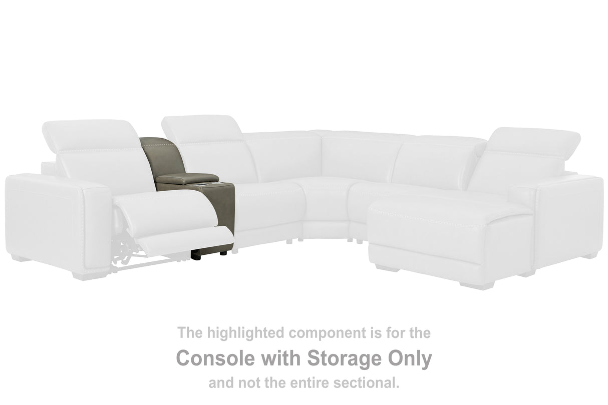 Mega Furniture - Ashley Furniture - Correze Sectional - Console with Storage / Gray - U9420257