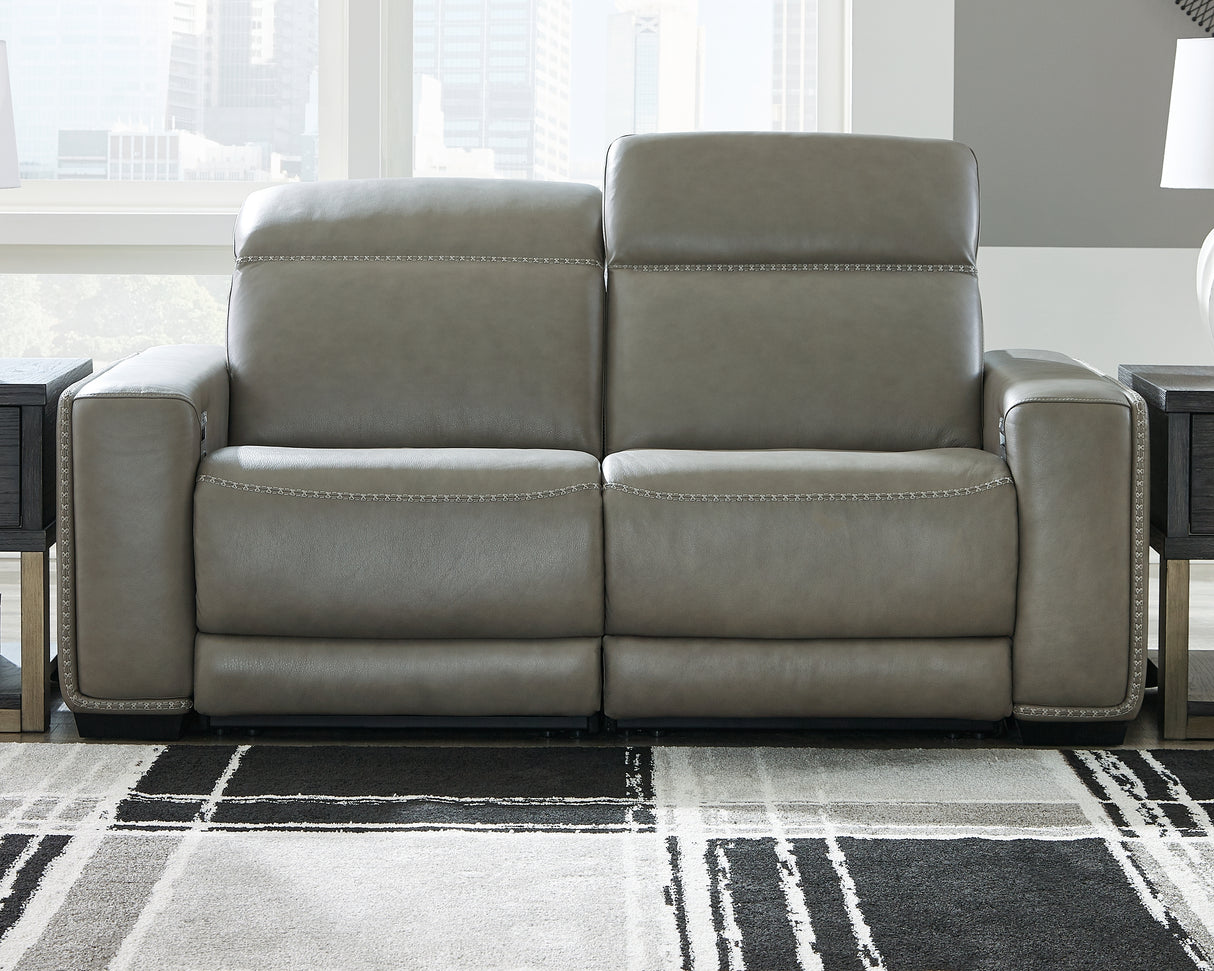 Mega Furniture - Ashley Furniture - Correze Sectional - 2-Piece Power Reclining Sectional / Gray - U94202S10