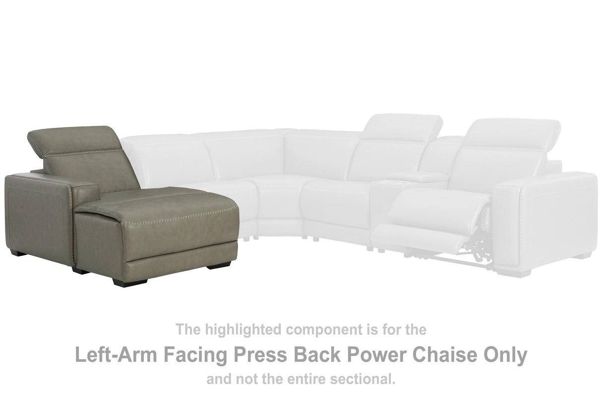 Mega Furniture - Ashley Furniture - Correze Sectional - LAF PWR Reclining Back Chaise / Gray - U9420279
