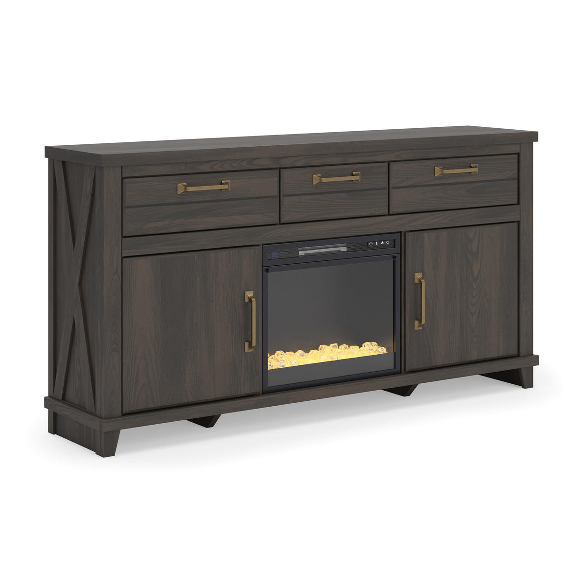 Brazen Valley 71" TV Stand with Electric Fireplace