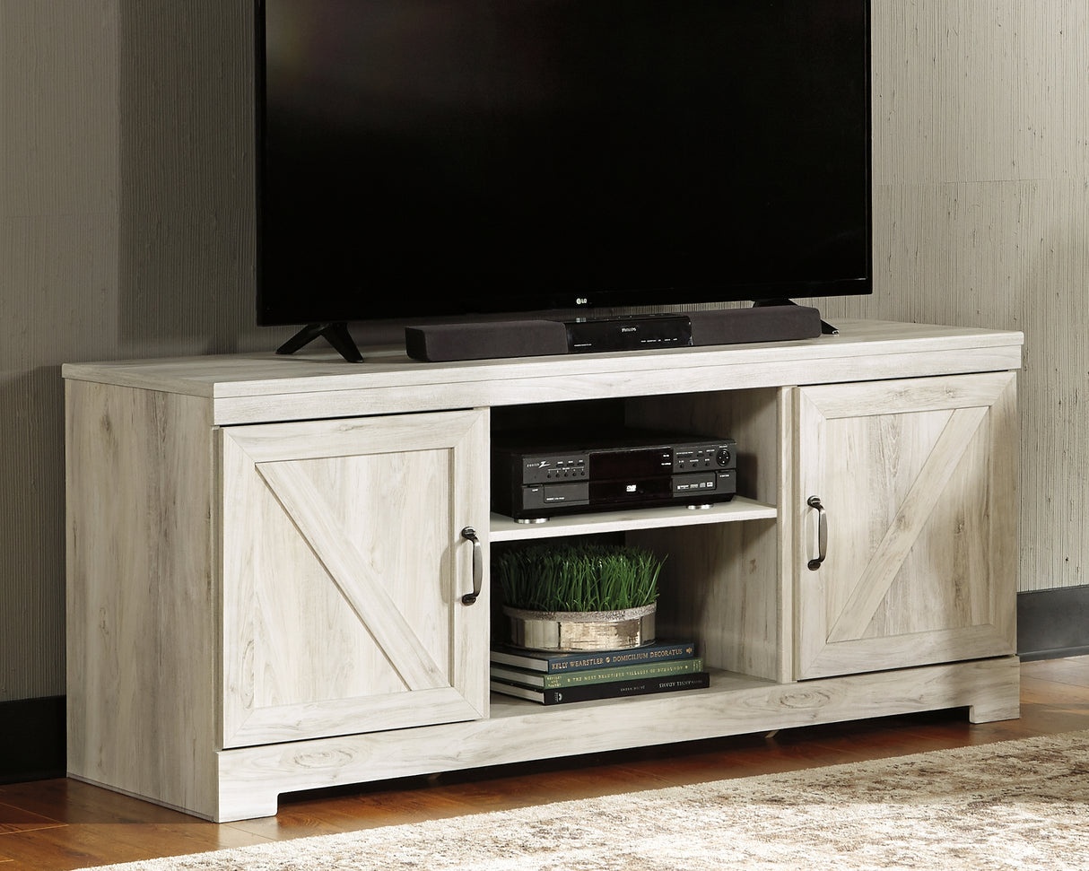 Mega Furniture - Ashley Furniture - Bellaby TV Stand - 63" / Whitewash - W331-68