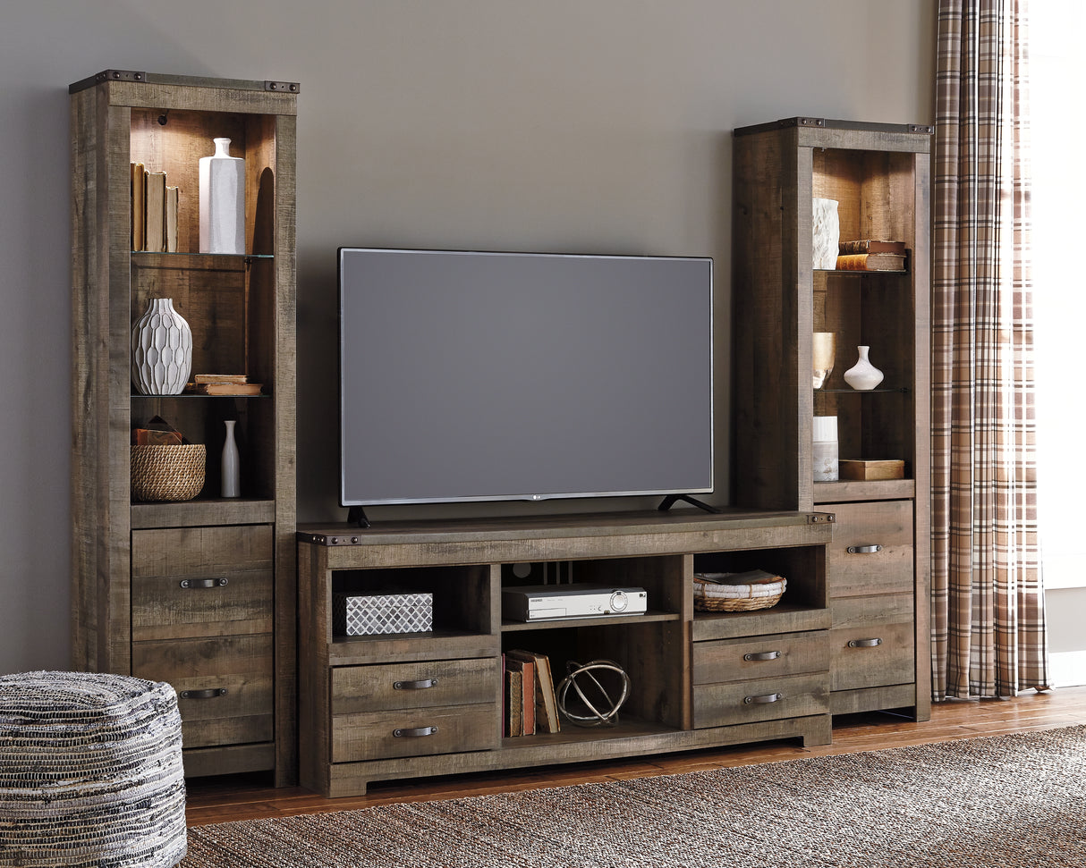 Mega Furniture - Ashley Furniture - Trinell 3-Piece Entertainment Center - 3-Piece Entertainment Center / Brown - W446W18