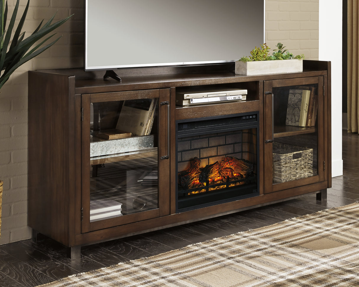 Mega Furniture - Ashley Furniture - Starmore 70" TV Stand with Electric Fireplace - 70" TV Stand with Electric Fireplace / Brown - W633W5