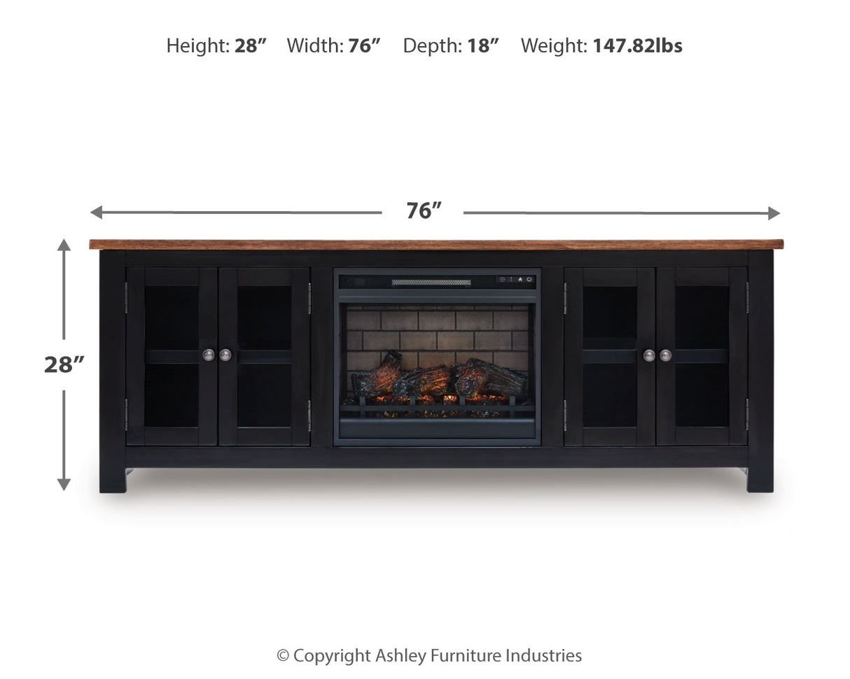Wildenauer 76" TV Stand with Electric Fireplace