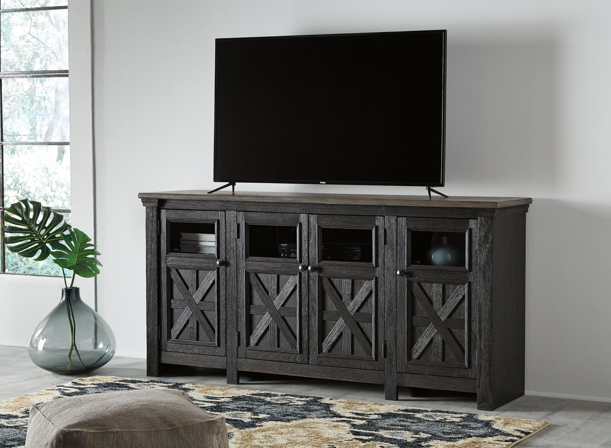 Mega Furniture - Ashley Furniture - Tyler Creek 74" TV Stand - 74" / Black/Gray - W736-68