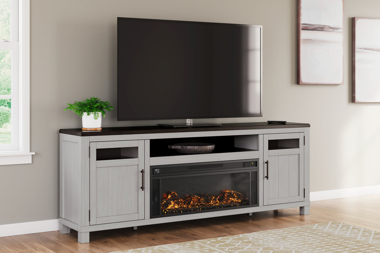 Mega Furniture - Ashley Furniture - Darborn 88" TV Stand with Electric Fireplace - 88" TV Stand with Electric Fireplace / Gray/Brown - W796W1