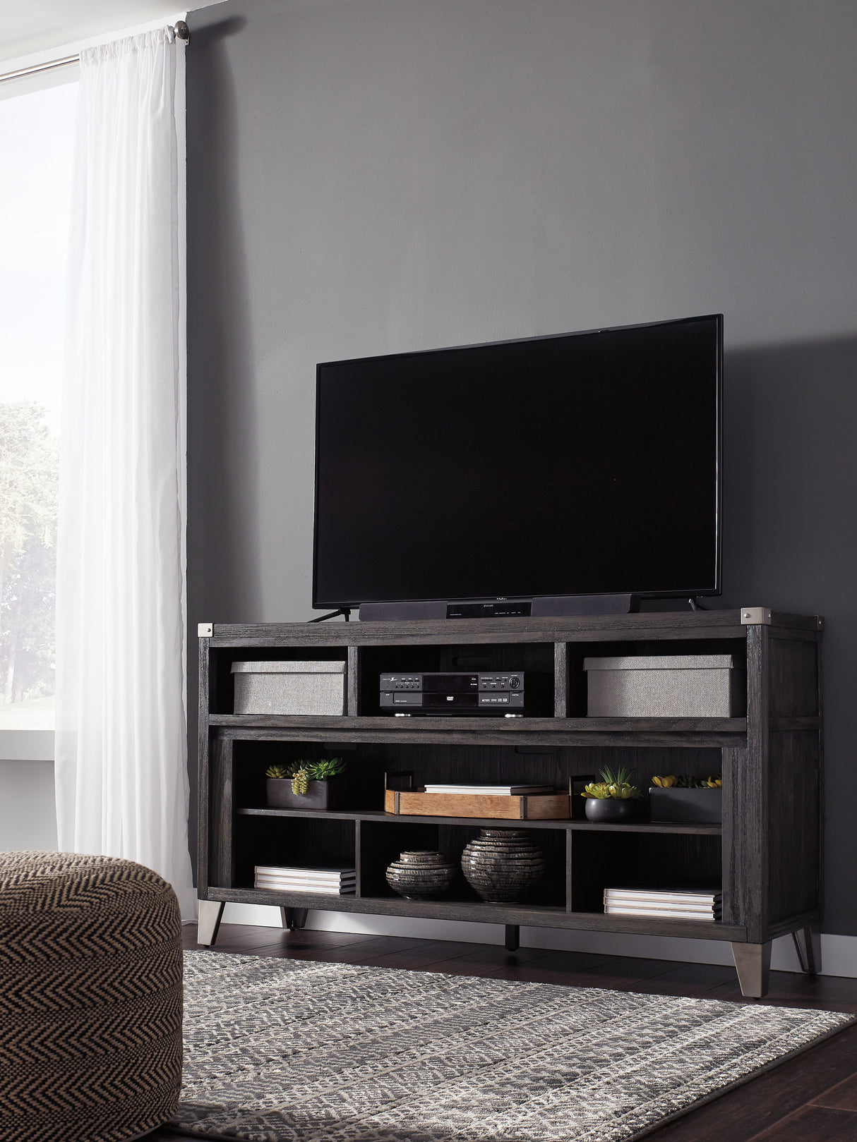 Mega Furniture - Ashley Furniture - Todoe 65" TV Stand - 65" / Gray - W901-68