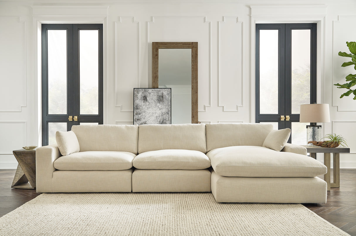 Mega Furniture - Ashley Furniture - Elyza Sectional - RAF 3-Piece Sectional with Chaise / Linen - 10006S4