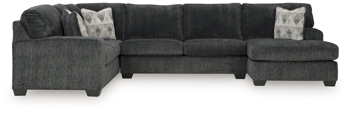 Mega Furniture - Ashley Furniture - Hollyview Sectional - LAF 3-Piece Sectional with Chaise / Shadow - 15205S1