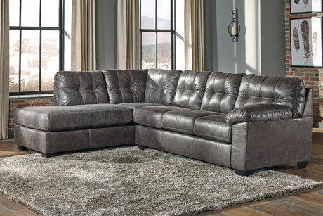 Mega Furniture - Ashley Furniture - Fallston Sectional - RAF 2-Piece Sectional with Chaise / Slate - 17221S1