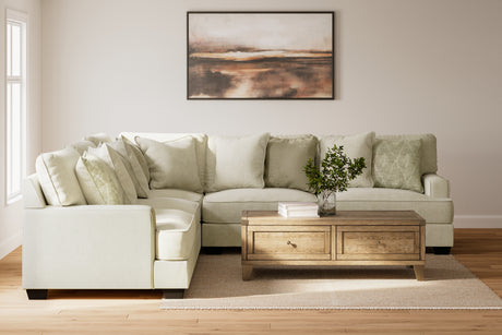 Mega Furniture - Ashley Furniture - Rawcliffe Sectional - LAF 4-Piece Sectional / Parchment - 19604S2