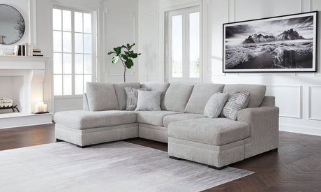Mega Furniture - Ashley Furniture - Gabyleigh Sectional - RAF 2-Piece Sectional with Chaise / Nickel - 20904S2