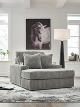 Mega Furniture - Ashley Furniture - Lindyn Living Room - Chaise / Fog - 2110515