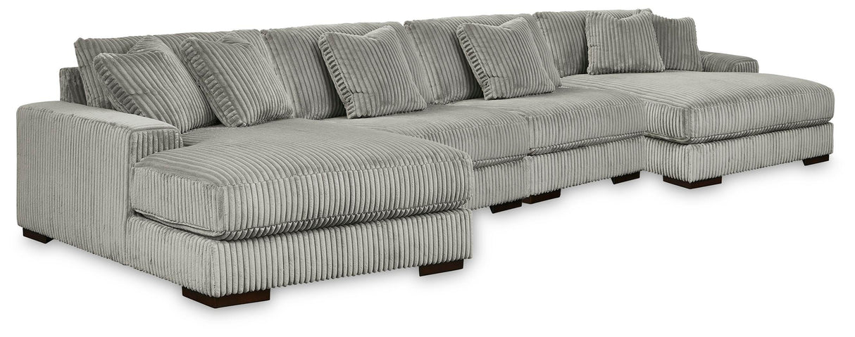 Mega Furniture - Ashley Furniture - Lindyn 4-Piece Sectional with Double Chaise - 4-Piece Sectional with Double Chaise - 21105S20