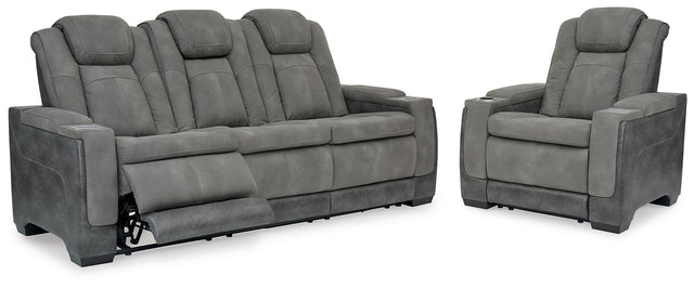 Mega Furniture - Ashley Furniture - Next-Gen Durapella Power Reclining Sofa and Power Recliner - Power Reclining Sofa and Power Recliner - 22004U3