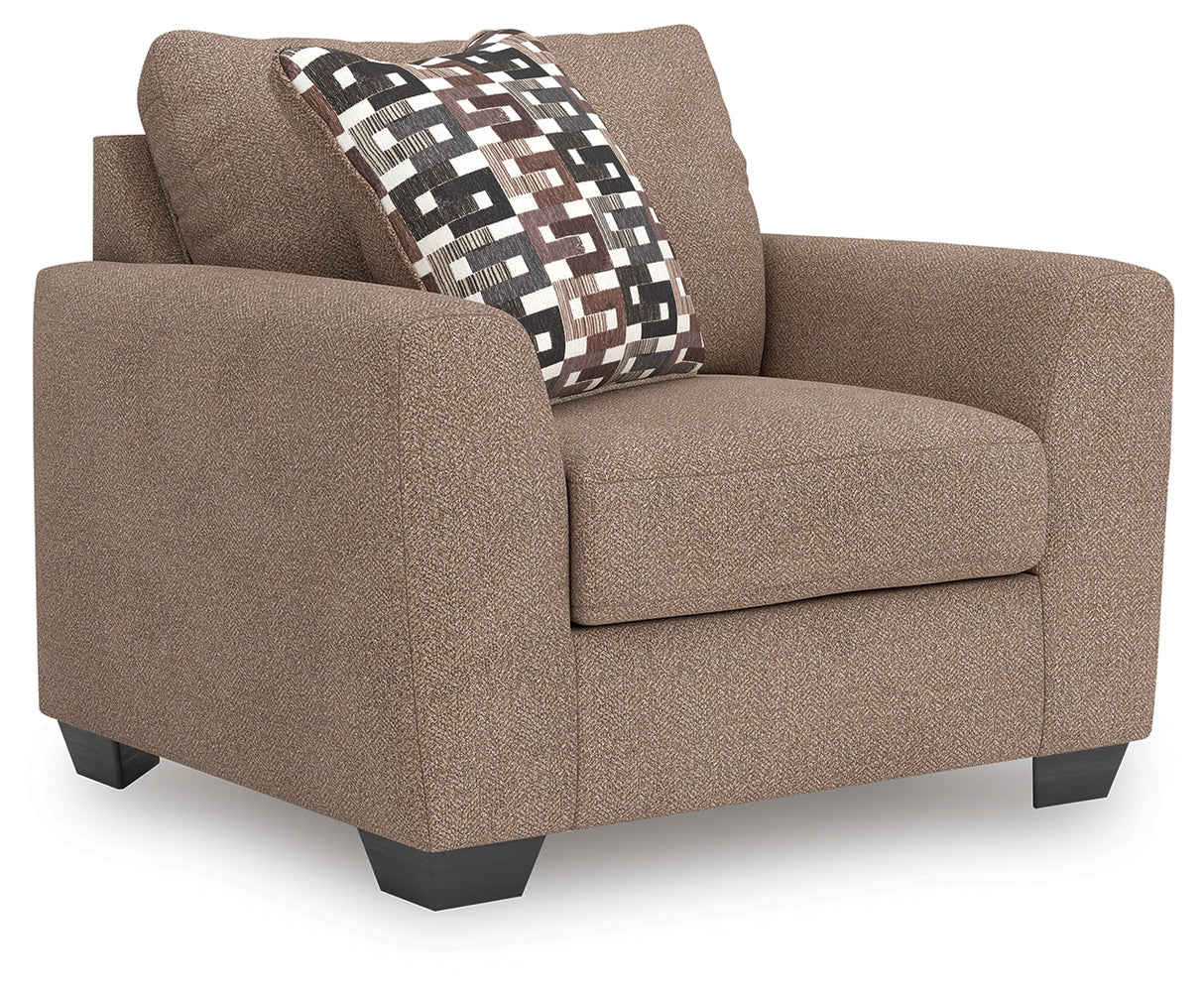 Mega Furniture - Ashley Furniture - Triston-Peaks Living Room - Chair and a Half / Suede - 3020423