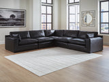 Mega Furniture - Ashley Furniture - Emilia Sectional - RAF 5-Piece Sectional / Black - 30902S4