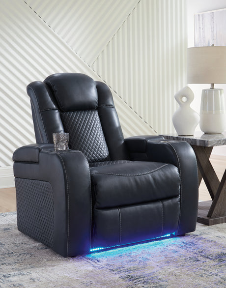 Mega Furniture - Ashley Furniture - Fyne-Dyme Living Room - PWR REC Loveseat/CON/ADJ HDRST / Shadow - 3660218