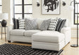 Mega Furniture - Ashley Furniture - Huntsworth Sectional - RAF 2-Piece Sectional with Chaise / Dove Gray - 39702S1