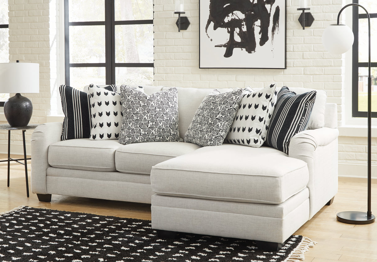 Mega Furniture - Ashley Furniture - Huntsworth Sectional - RAF 2-Piece Sectional with Chaise / Dove Gray - 39702S1