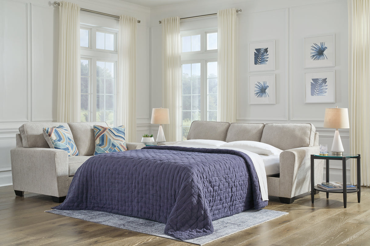 Mega Furniture - Ashley Furniture - Cashton Living Room - Queen Sofa Sleeper / Ice - 4060639