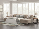 Mega Furniture - Ashley Furniture - Newellen Sectional - RAF 3-Piece Sectional with Double Chaise / Hemp - 48404S7