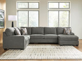 Mega Furniture - Ashley Furniture - Revenna Sectional - LAF 3-Piece Sleeper Sectional with Chaise / Greystone - PC48405S6