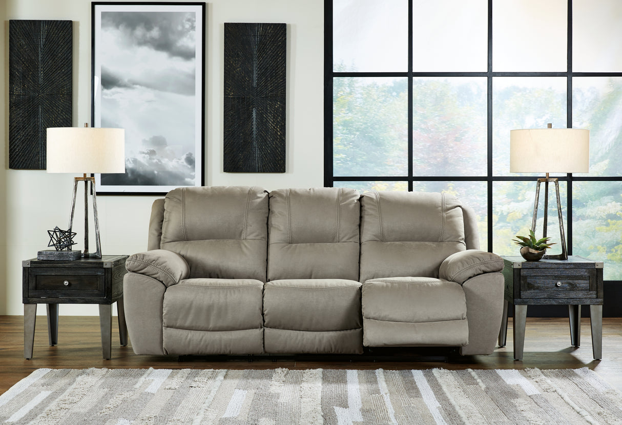 Mega Furniture - Ashley Furniture - Next-Gen Gaucho Living Room - Reclining Power Sofa / Putty - 5420387
