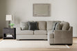 Mega Furniture - Ashley Furniture - Bovarian Sectional - LAF 4-Piece Sectional / Stone - 56103S6
