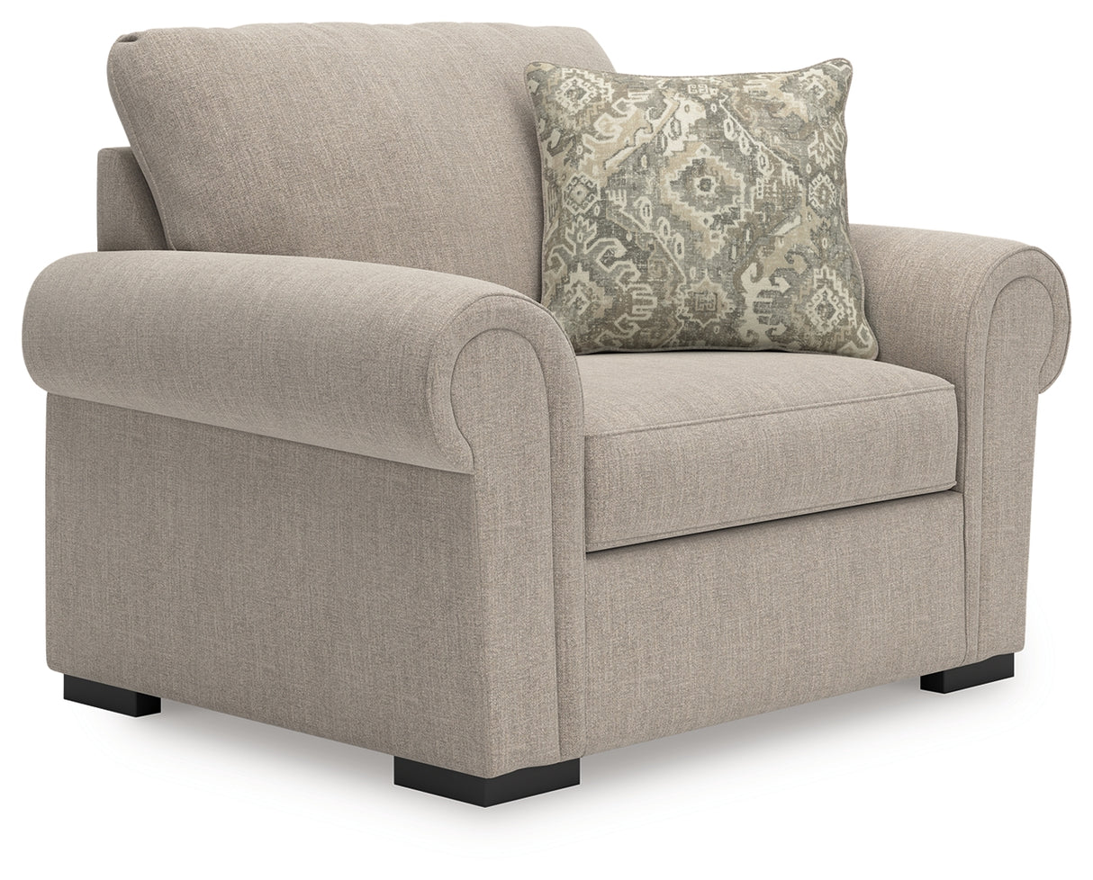 Mega Furniture - Ashley Furniture - Sararose Living Room - Chair and a Half / Heather - 5710223