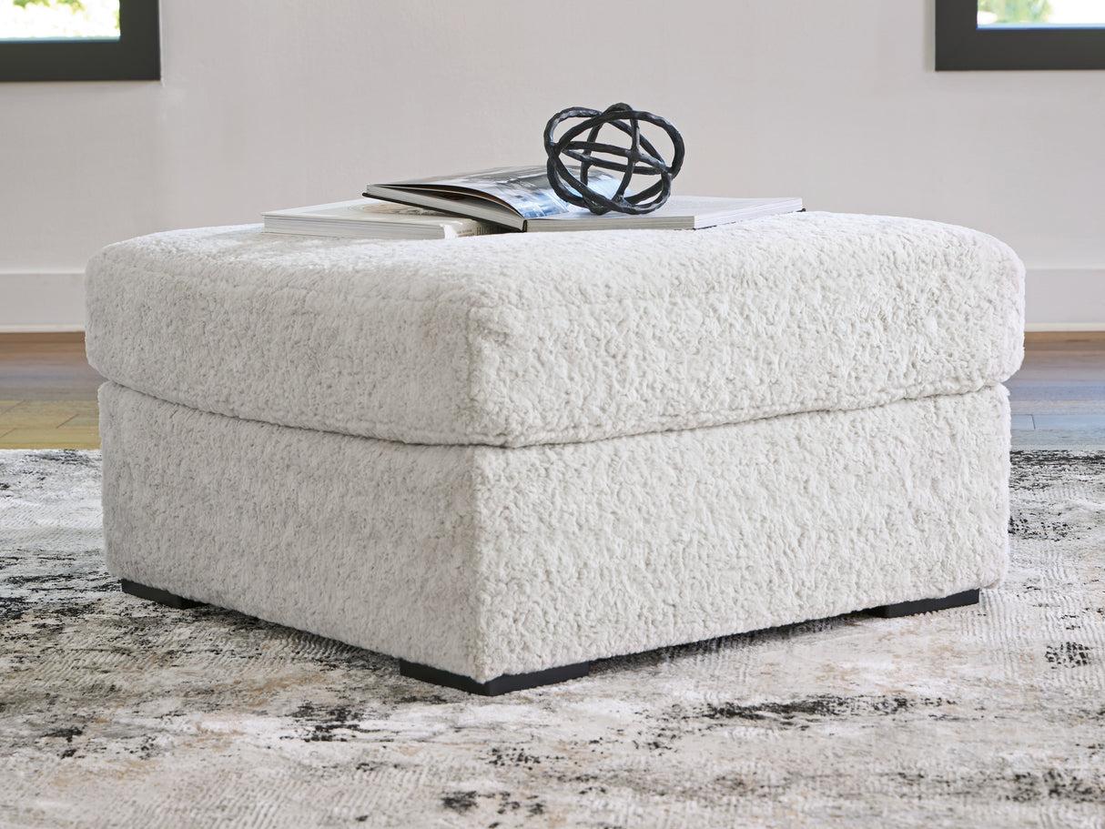 Mega Furniture - Ashley Furniture - Cuddle Plush Living Room - Oversized Accent Ottoman / Arctic - PC5910608