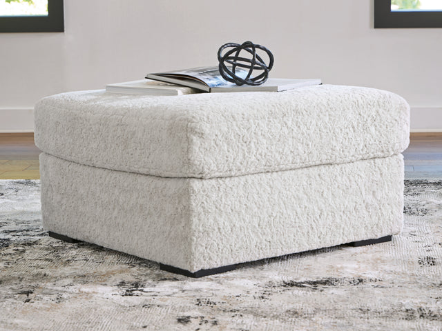 Mega Furniture - Ashley Furniture - Cuddle Plush Living Room - Oversized Accent Ottoman / Arctic - PC5910608