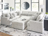 Mega Furniture - Ashley Furniture - Cuddle Plush Sectional - RAF 10-Piece Sectional / Arctic - PC59106S10
