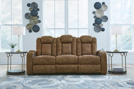 Mega Furniture - Ashley Furniture - Wolfridge Living Room - PWR REC Sofa with ADJ Headrest / Brindle - 6070315
