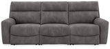 Mega Furniture - Ashley Furniture - Next-Gen DuraPella Sectional - 3-Piece Power Reclining Sectional / Slate - 61003S9