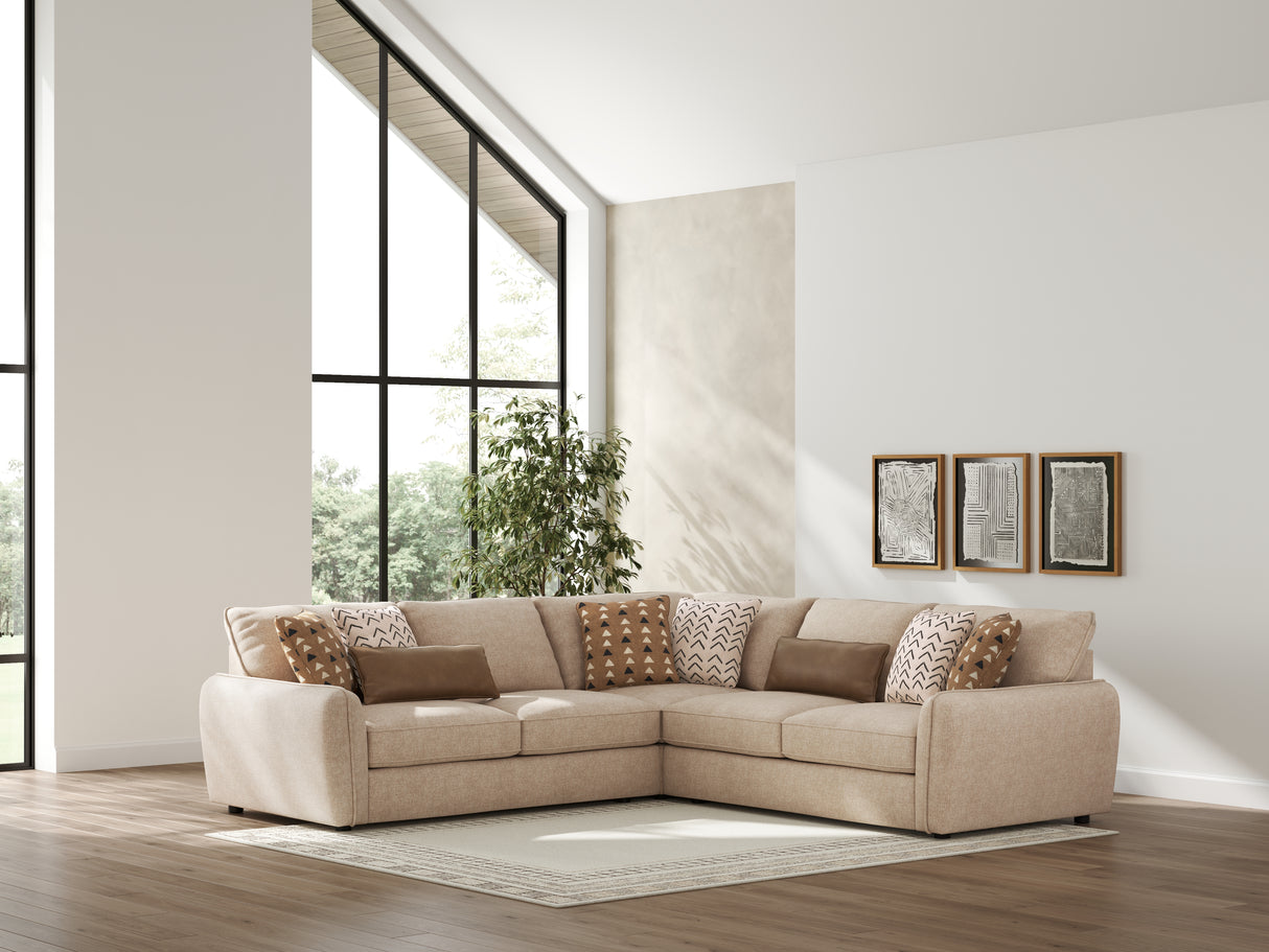Mega Furniture - Ashley Furniture - Seyler Sectional - LAF 3-Piece Sectional / Sand - 61405S1