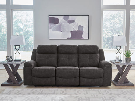 Mega Furniture - Ashley Furniture - Brysonview Living Room - Reclining Sofa / Charcoal - 6360588