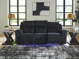 Mega Furniture - Ashley Furniture - Forest Lake Living Room - PWR REC Sofa with ADJ Headrest / Black - PC6420215
