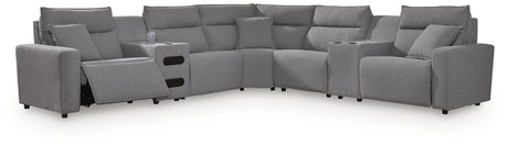 Mega Furniture - Ashley Furniture - Modmax II 7-Piece Power Reclining Sectional with Audio Consoles - 7-Piece Power Reclining Sectional with Audio Consoles - 65906S48