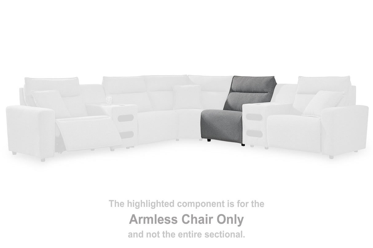 Mega Furniture - Ashley Furniture - ModMax II Sectional - Armless Chair / Salt and Pepper - 6590646