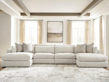 Mega Furniture - Ashley Furniture - Ashbourne Estate Sectional - RAF 4-Piece Double Chaise Sectional - PC66004S9