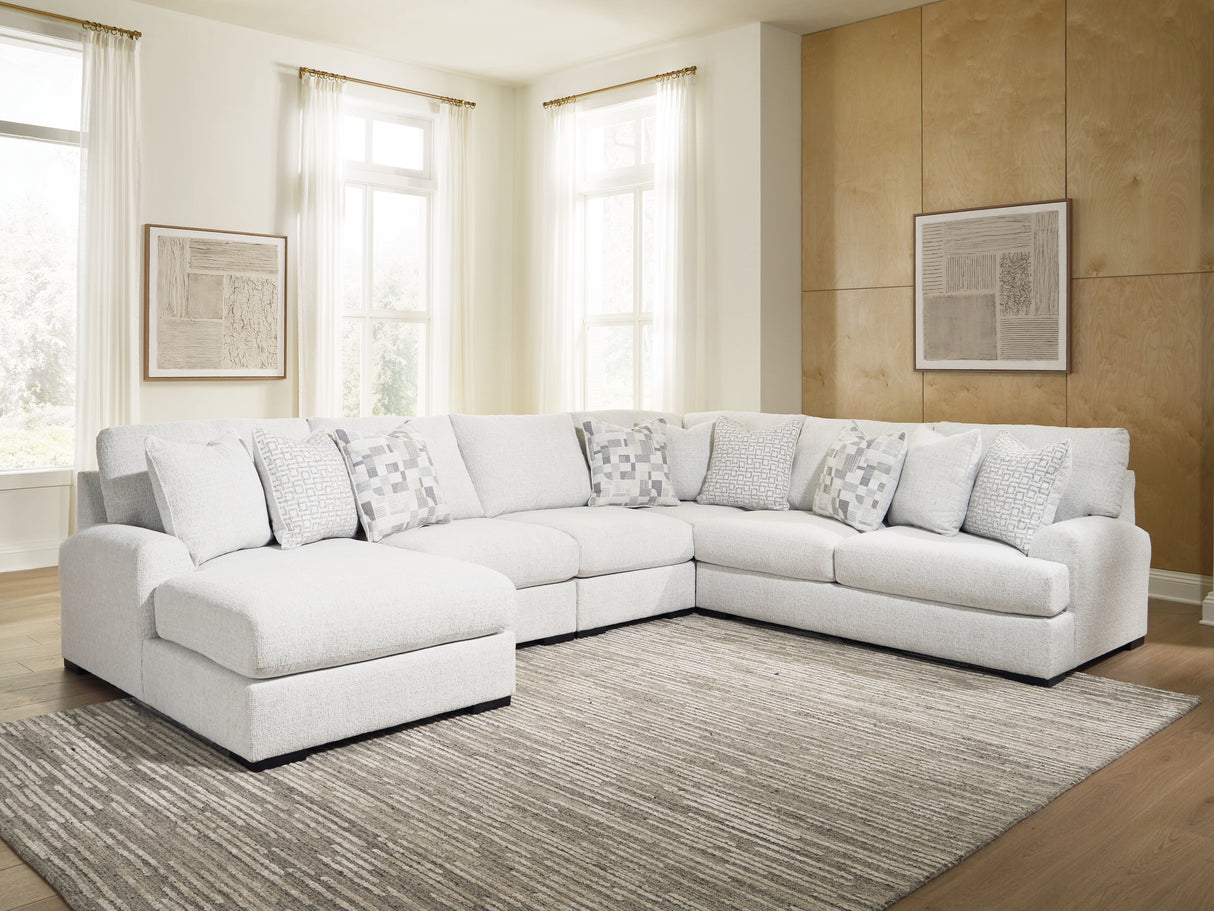 Mega Furniture - Ashley Furniture - Misty-Lakes 5-Piece Sectional with Chaise - 5-Piece Sectional with Chaise - PC66906S12