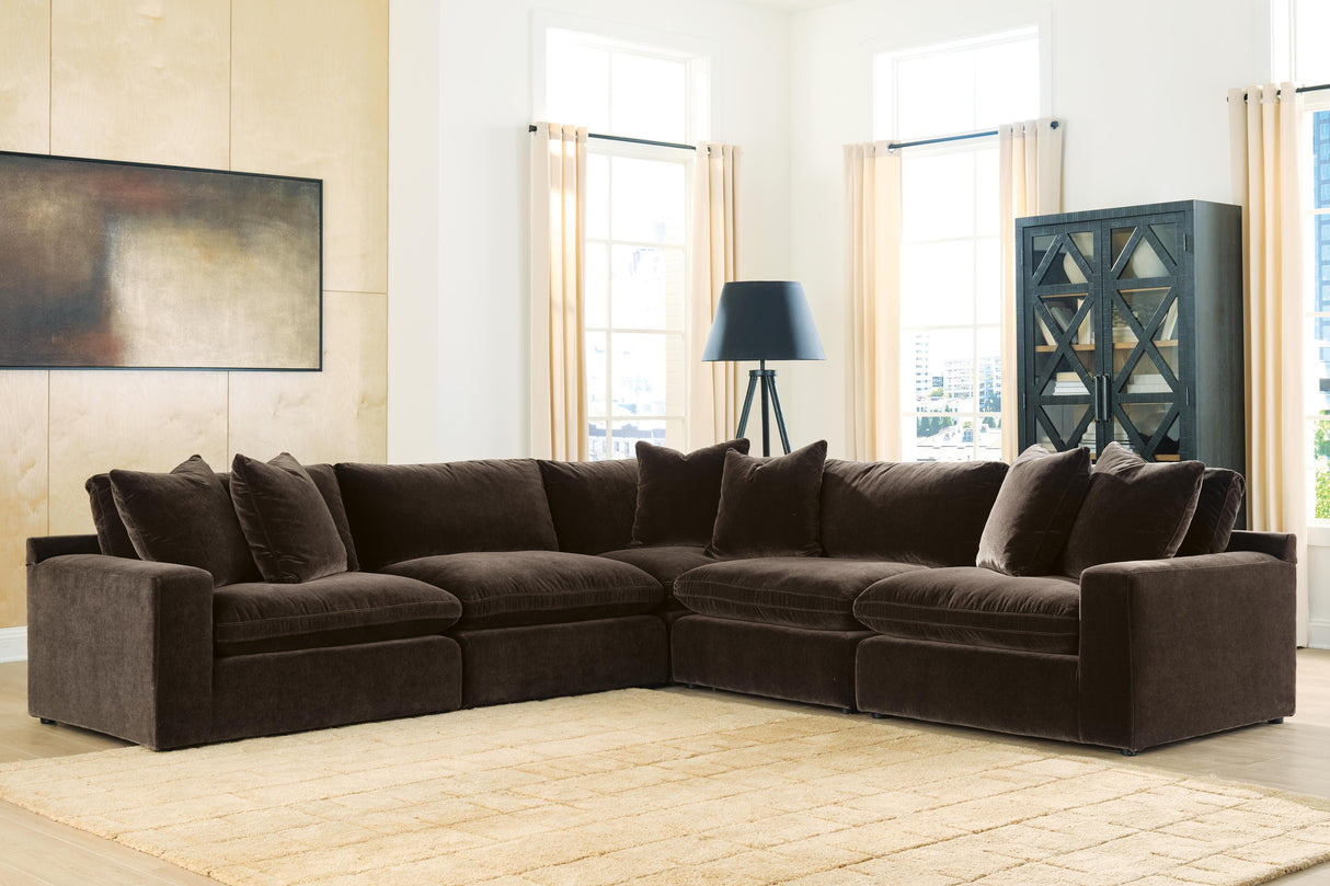 Mega Furniture - Ashley Furniture - Maxton Heights Sectional - RAF 5-Piece Sectional - 67807S4