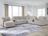 Mega Furniture - Ashley Furniture - ModMax Luxe Sectional - RAF 8-Piece Sectional with Chaise and Audio Consoles - 68605S41
