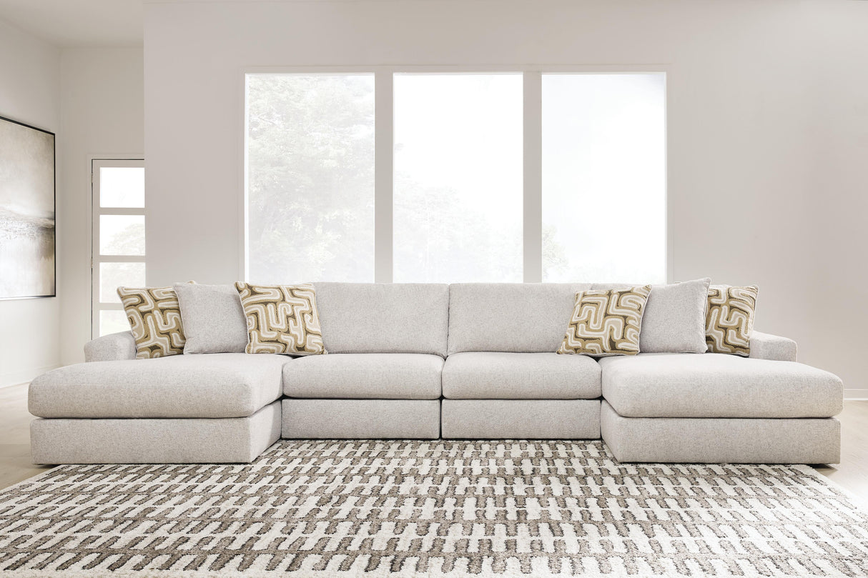 Mega Furniture - Ashley Furniture - Kestrie 4-Piece Double Chaise Sectional - 4-Piece Double Chaise Sectional - PC68706S9