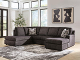 Mega Furniture - Ashley Furniture - Lentiz Sectional - RAF 2-Piece Sectional with Chaise / Onyx - PC73404S1